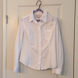 White button up shirt.